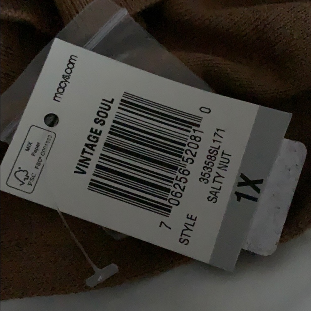 Macy’s Style &Co. Layered Exposed Zipper Sweater - Picture 5 of 5